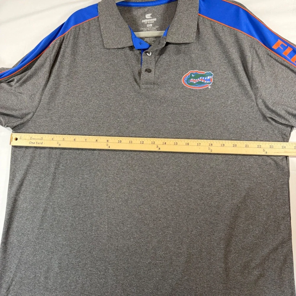 Colosseum Florida Gators Mens XL Polo Shirt Grey Short Sleeve NCAA Fan Gear - Picture 5 of 9